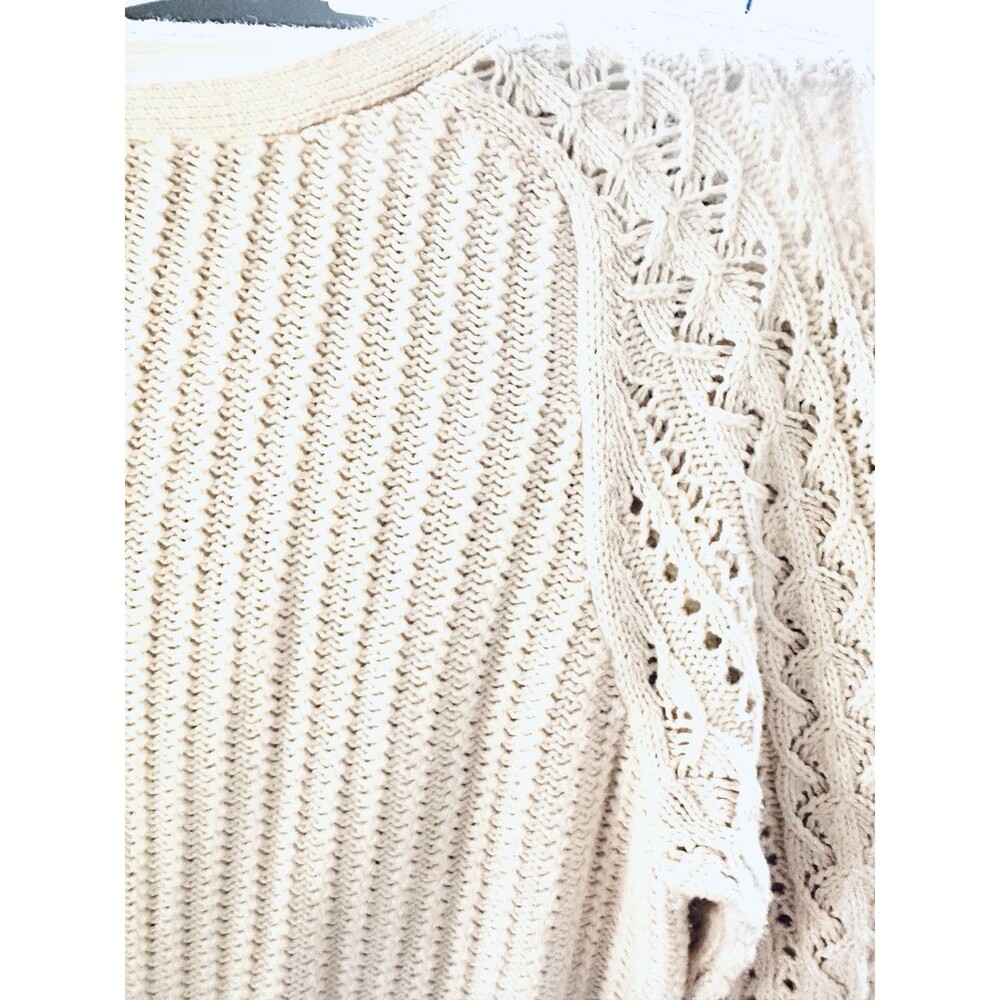 Loft Womens Sweater Sz M (8-10) Open Knit Cottage core Boho Chic Romantic